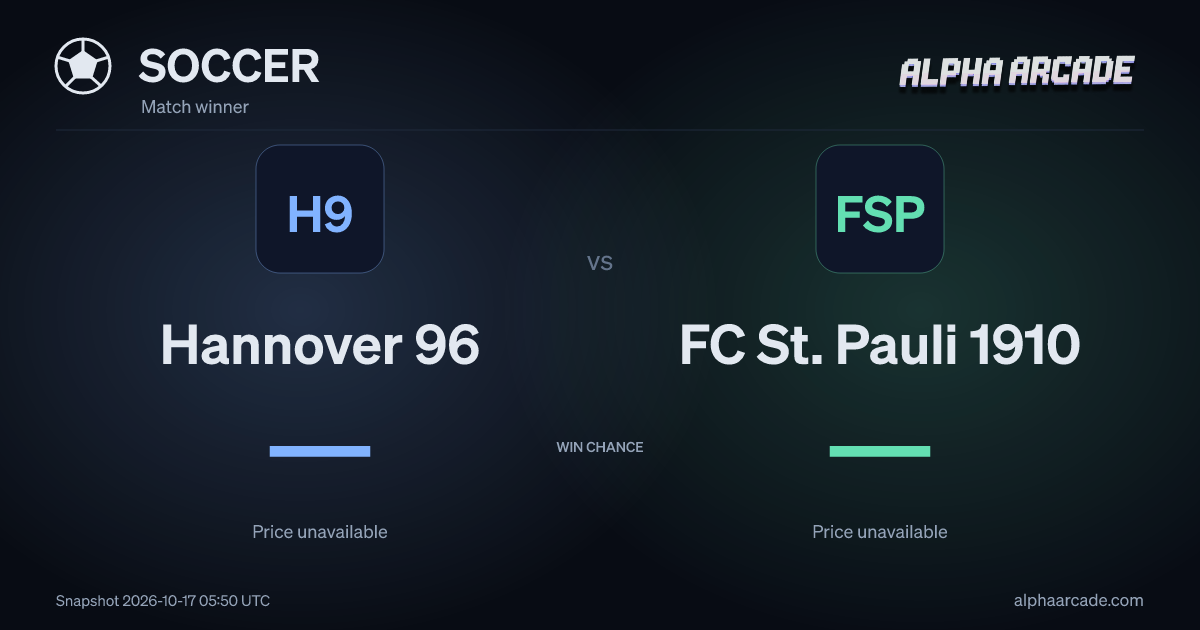 SOCCER: Hannover 96 — / FC St. Pauli 1910 —
