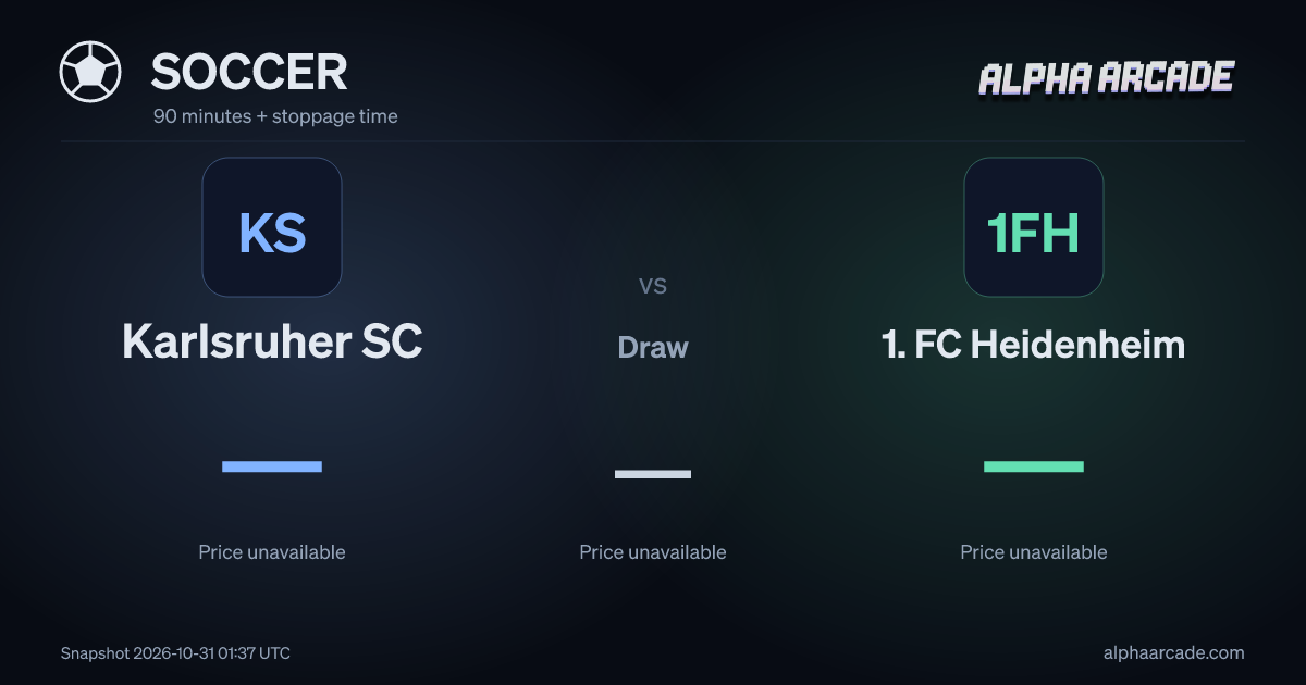 SOCCER: Karlsruher SC — / Draw — / 1. FC Heidenheim —