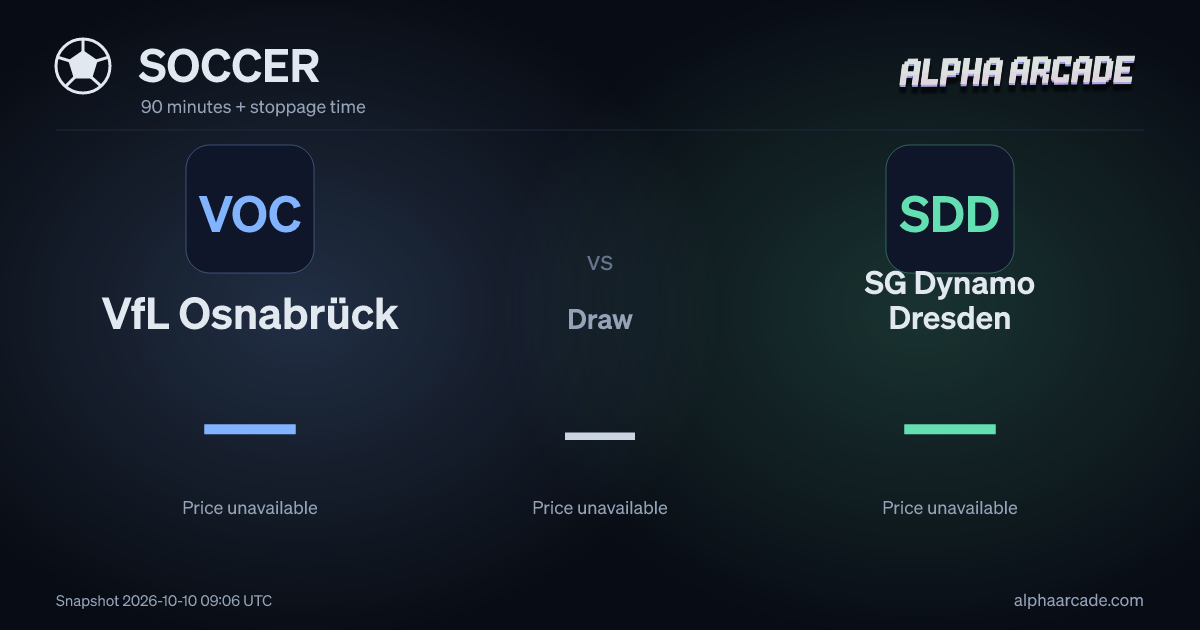 SOCCER: VfL Osnabrück — / Draw — / SG Dynamo Dresden —