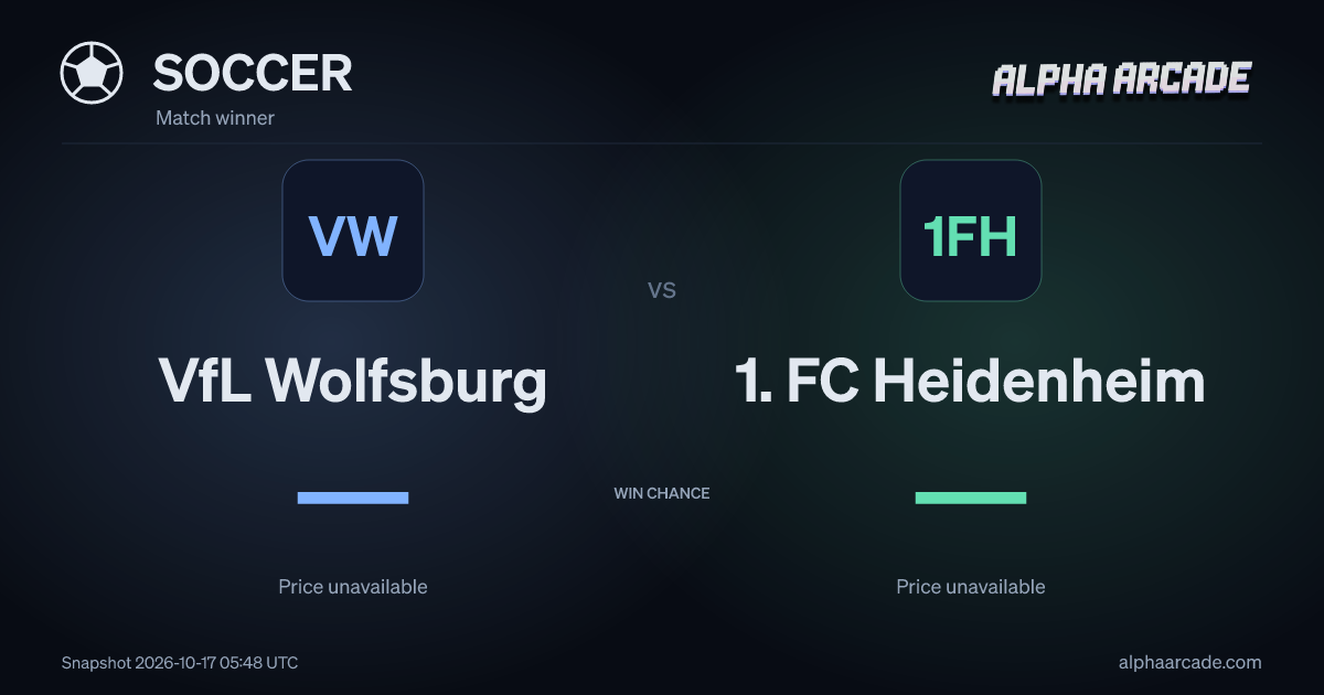 SOCCER: VfL Wolfsburg — / 1. FC Heidenheim —