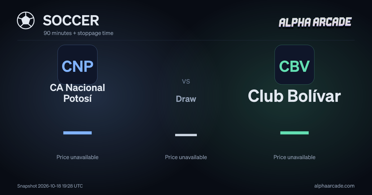 SOCCER: CA Nacional Potosí — / Draw — / Club Bolívar —