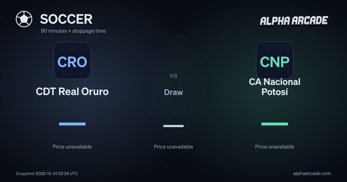 SOCCER: CDT Real Oruro — / Draw — / CA Nacional Potosí —