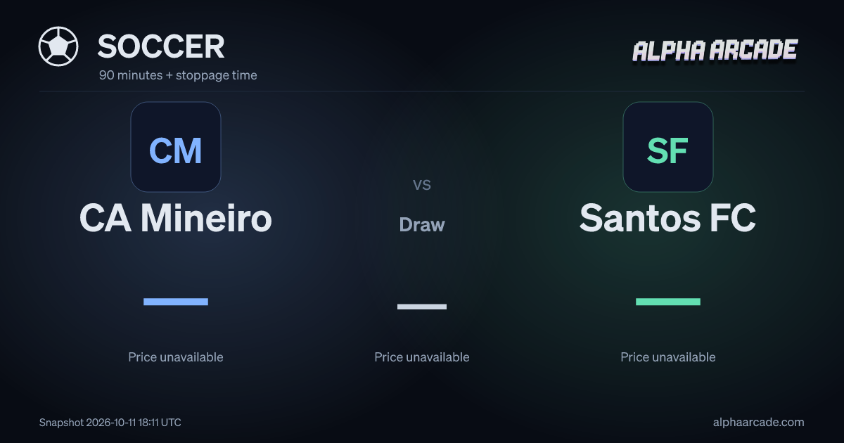 SOCCER: CA Mineiro — / Draw — / Santos FC —