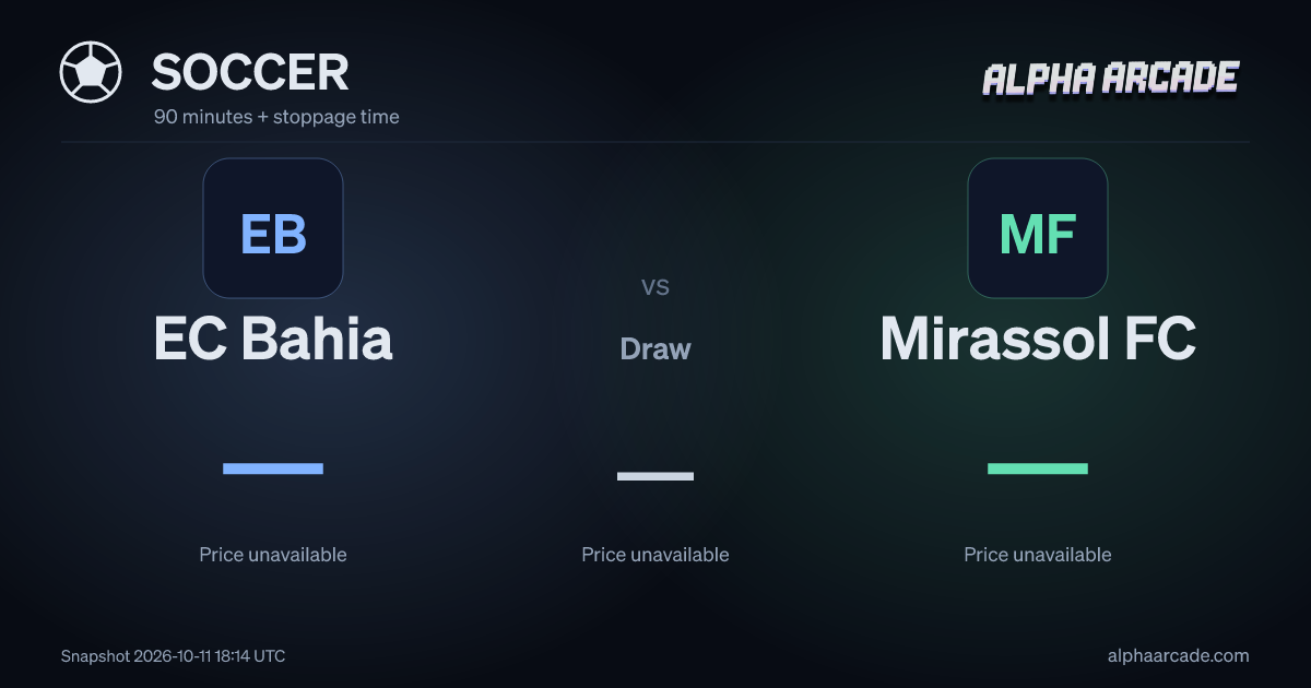 SOCCER: EC Bahia — / Draw — / Mirassol FC —