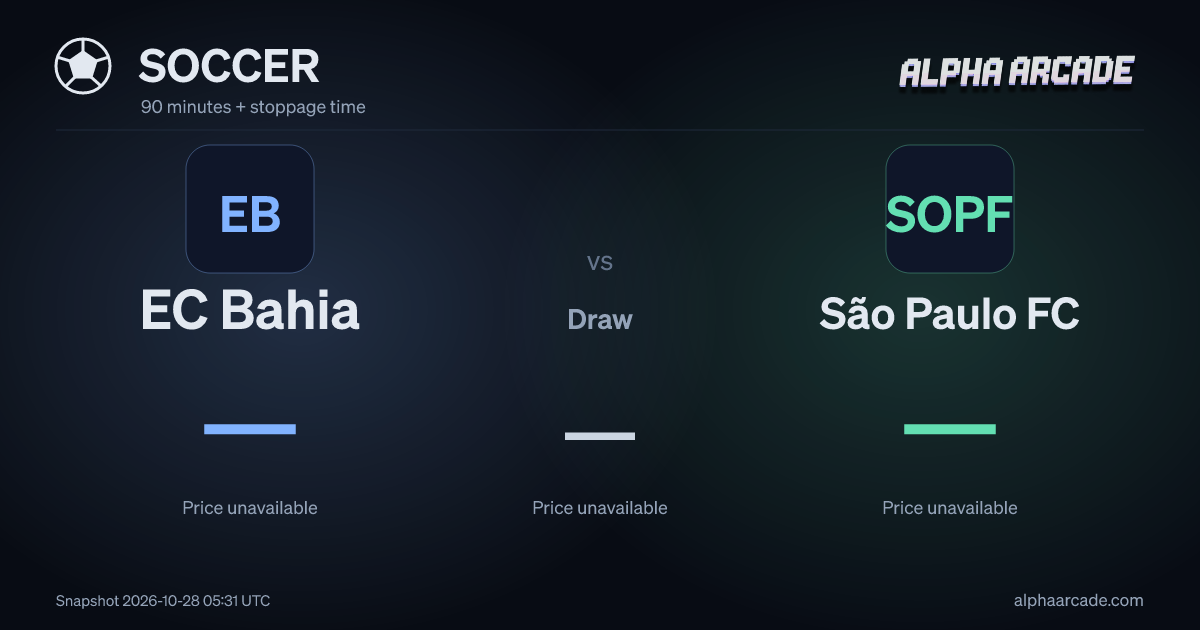 SOCCER: EC Bahia — / Draw — / São Paulo FC —