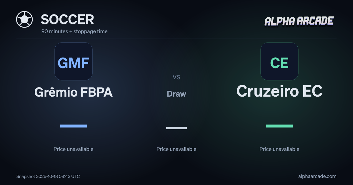 SOCCER: Grêmio FBPA — / Draw — / Cruzeiro EC —