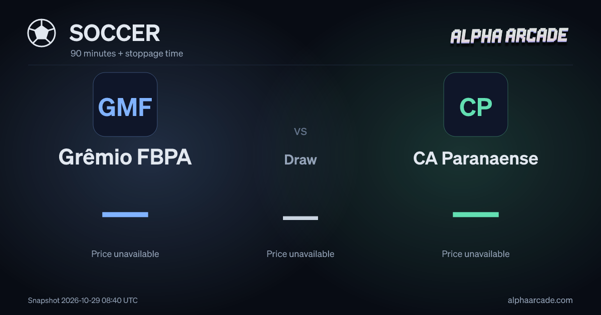 SOCCER: Grêmio FBPA — / Draw — / CA Paranaense —