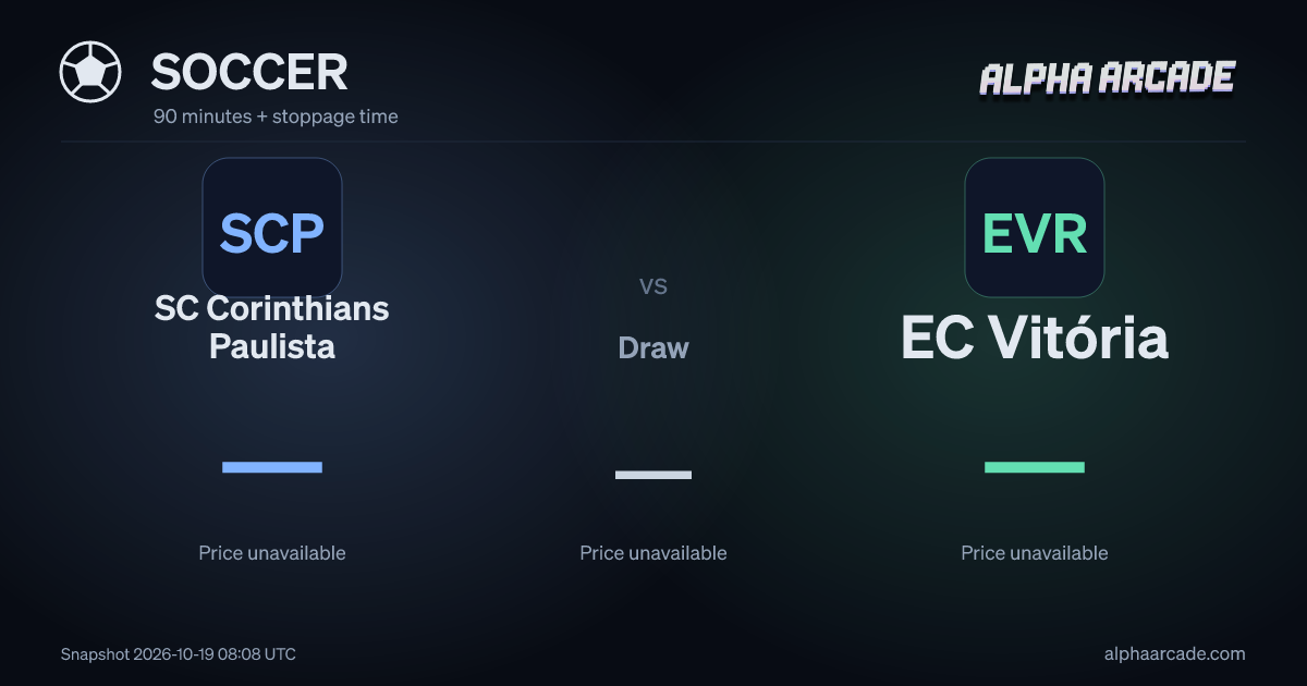 SOCCER: SC Corinthians Paulista — / Draw — / EC Vitória —