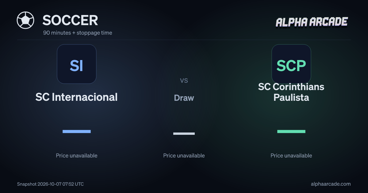 SOCCER: SC Internacional — / Draw — / SC Corinthians Paulista —