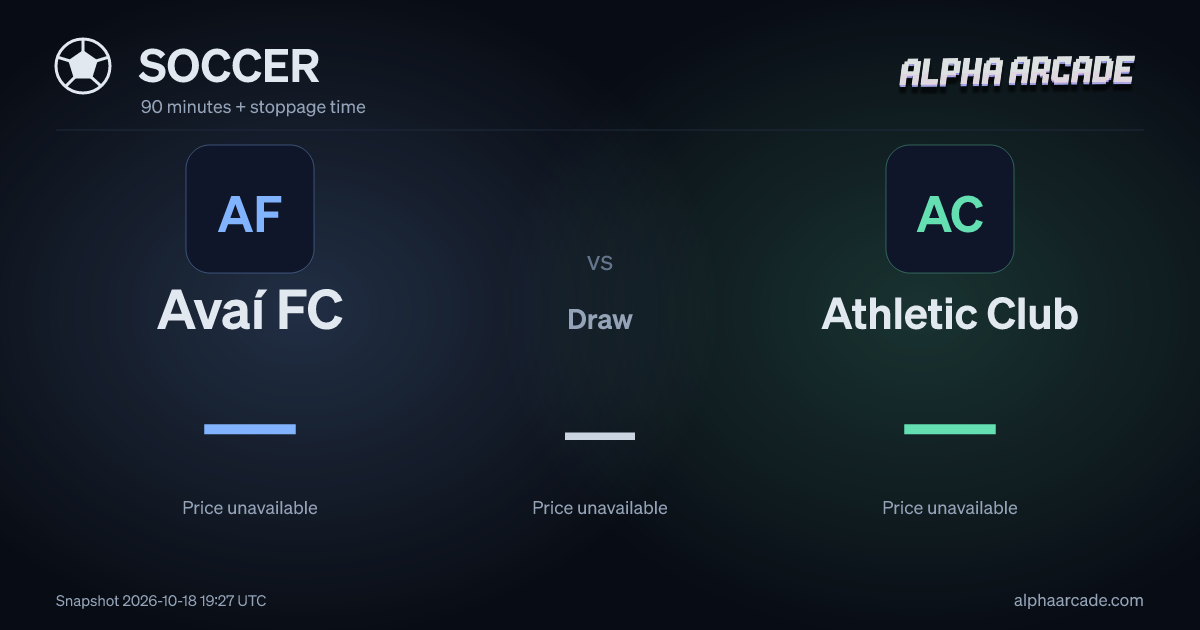 SOCCER: Avaí FC — / Draw — / Athletic Club —
