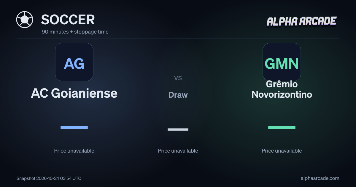 SOCCER: AC Goianiense — / Draw — / Grêmio Novorizontino —