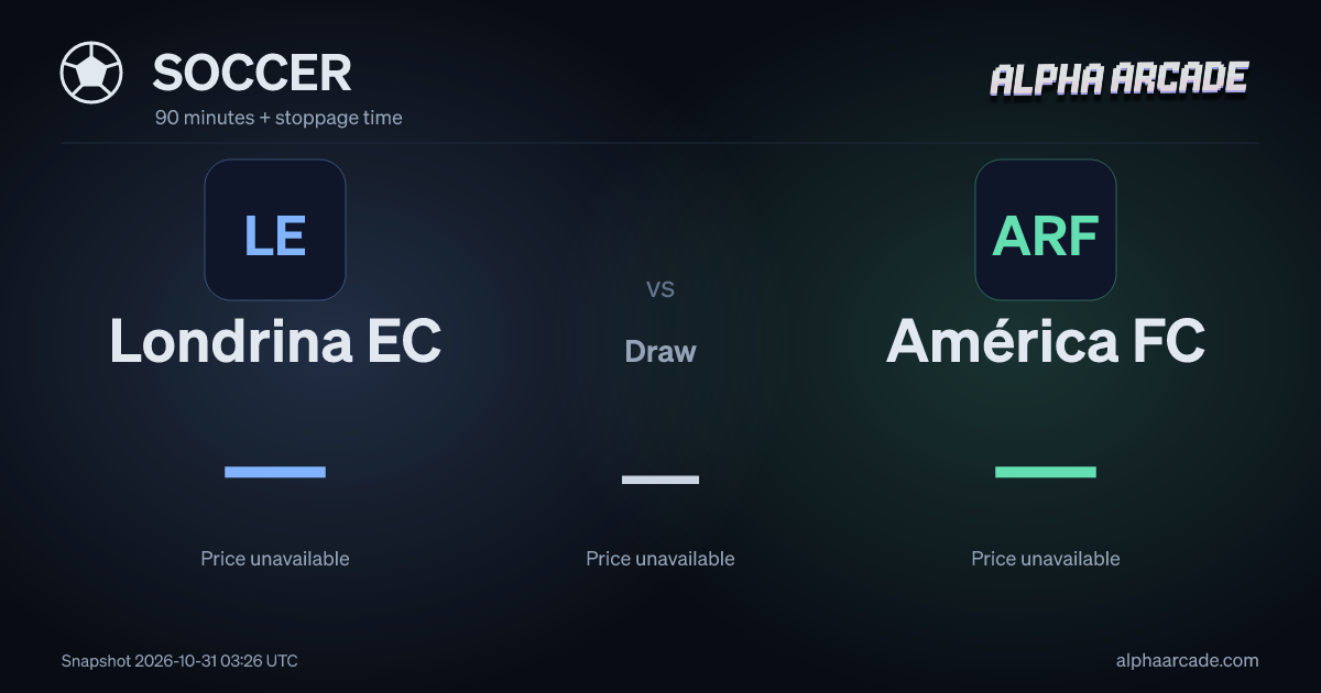 SOCCER: Londrina EC — / Draw — / América FC —