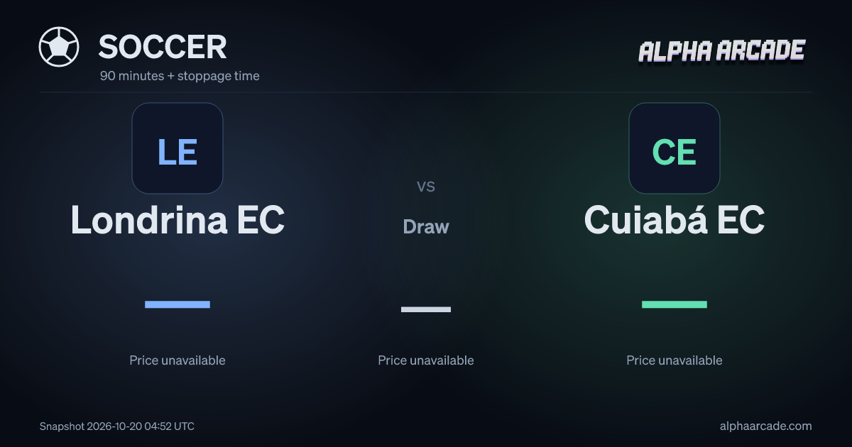 SOCCER: Londrina EC — / Draw — / Cuiabá EC —