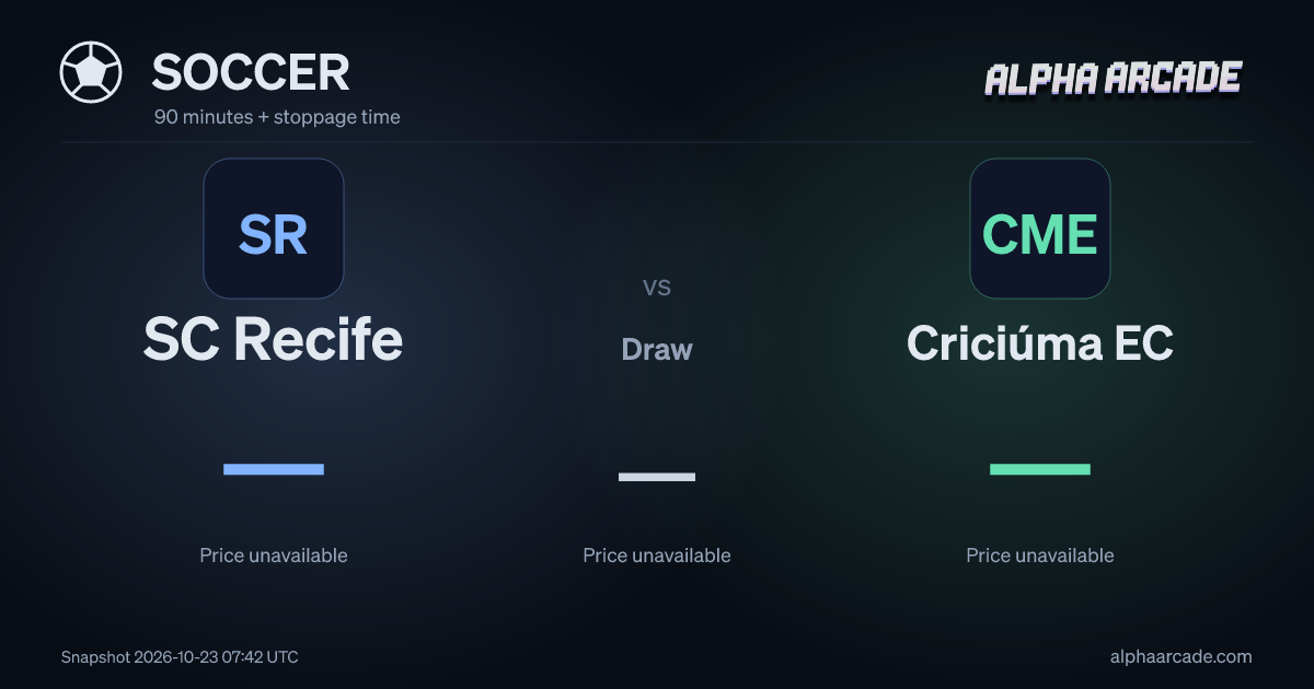 SOCCER: SC Recife — / Draw — / Criciúma EC —