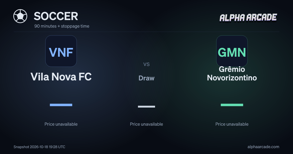 SOCCER: Vila Nova FC — / Draw — / Grêmio Novorizontino —