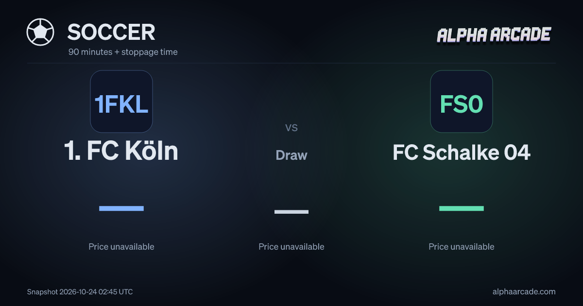 SOCCER: 1. FC Köln — / Draw — / FC Schalke 04 —