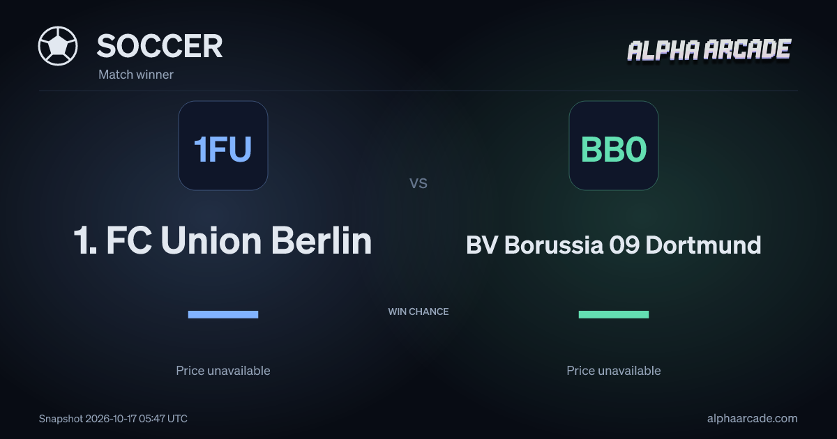 SOCCER: 1. FC Union Berlin — / BV Borussia 09 Dortmund —