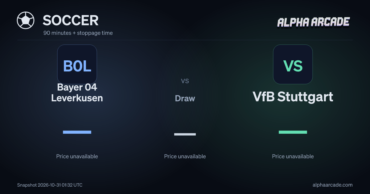 SOCCER: Bayer 04 Leverkusen — / Draw — / VfB Stuttgart —
