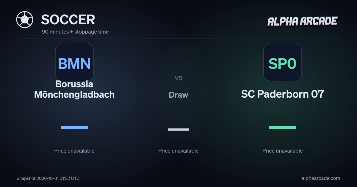 SOCCER: Borussia Mönchengladbach — / Draw — / SC Paderborn 07 —