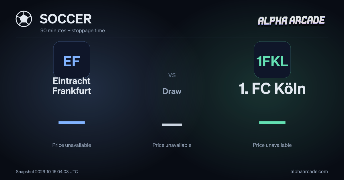 SOCCER: Eintracht Frankfurt — / Draw — / 1. FC Köln —