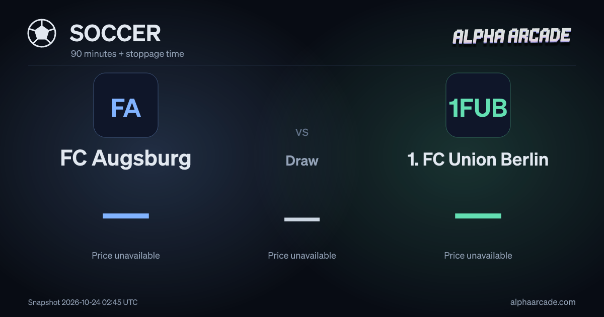 SOCCER: FC Augsburg — / Draw — / 1. FC Union Berlin —
