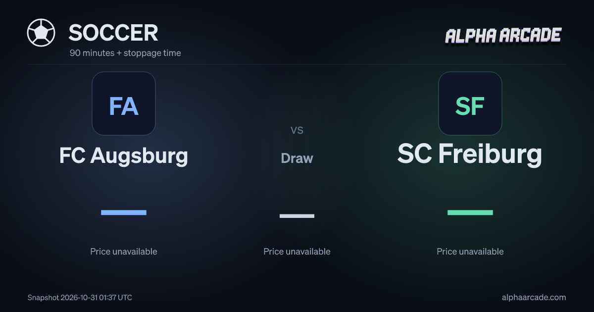 SOCCER: FC Augsburg — / Draw — / SC Freiburg —