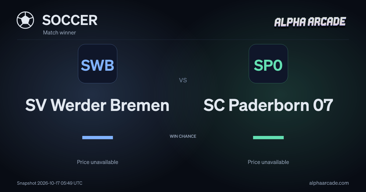 SOCCER: SV Werder Bremen — / SC Paderborn 07 —