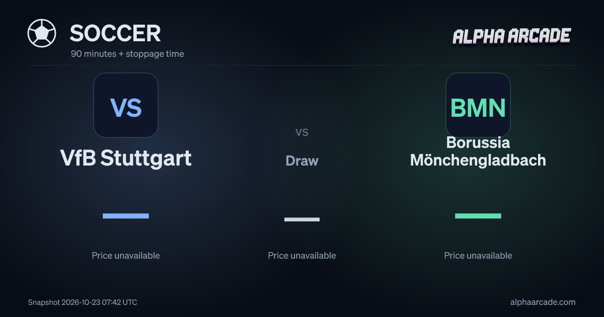SOCCER: VfB Stuttgart — / Draw — / Borussia Mönchengladbach —