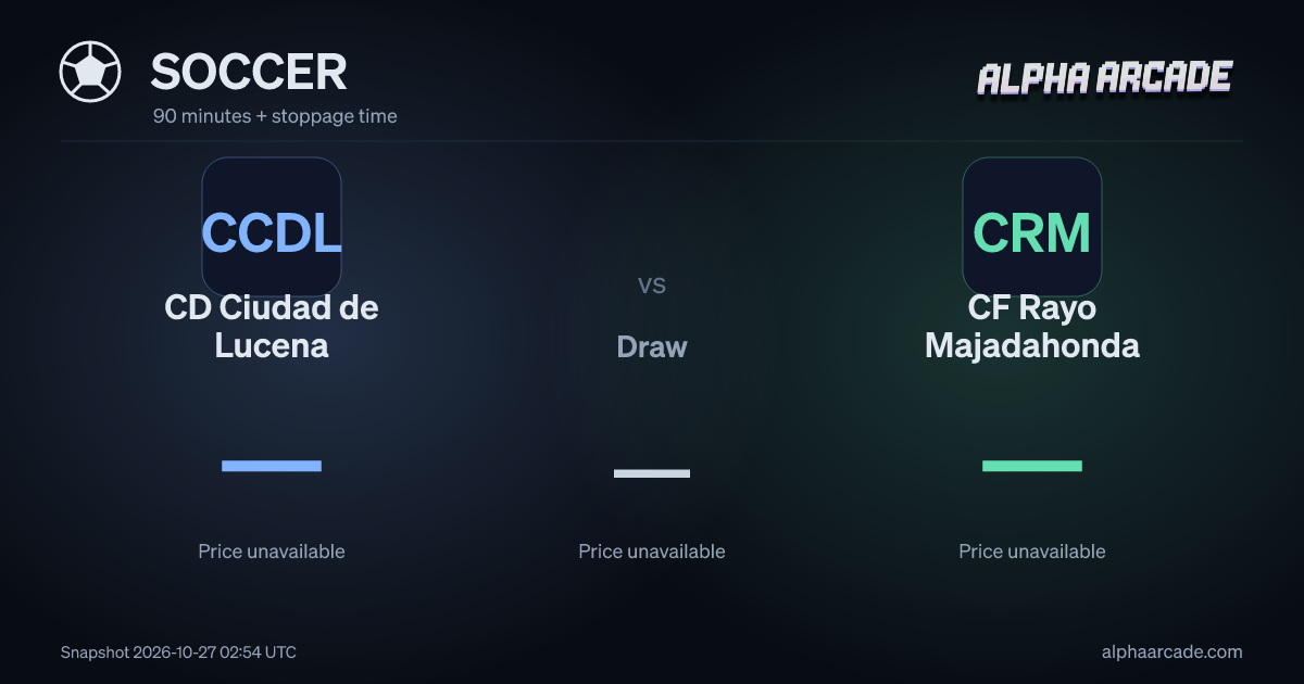 SOCCER: CD Ciudad de Lucena — / Draw — / CF Rayo Majadahonda —