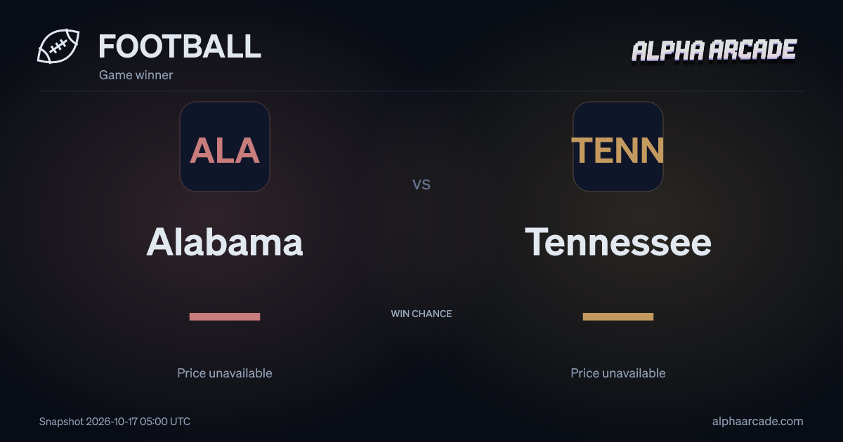 FOOTBALL: Alabama — / Tennessee —