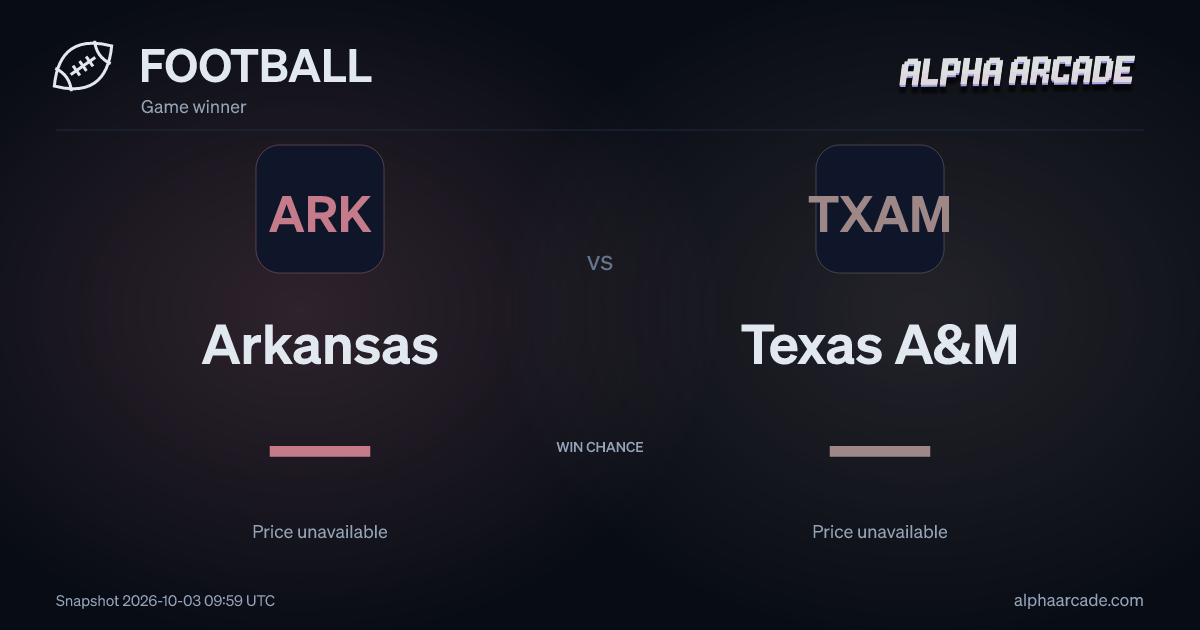 FOOTBALL: Arkansas — / Texas A&M —