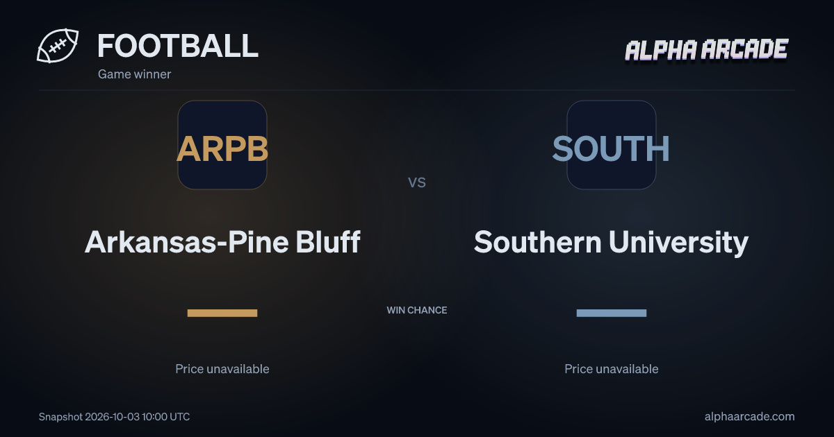 FOOTBALL: Arkansas-Pine Bluff — / Southern University —