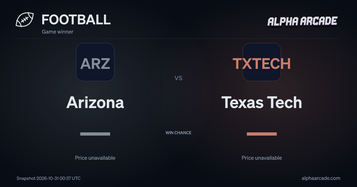 FOOTBALL: Arizona — / Texas Tech —