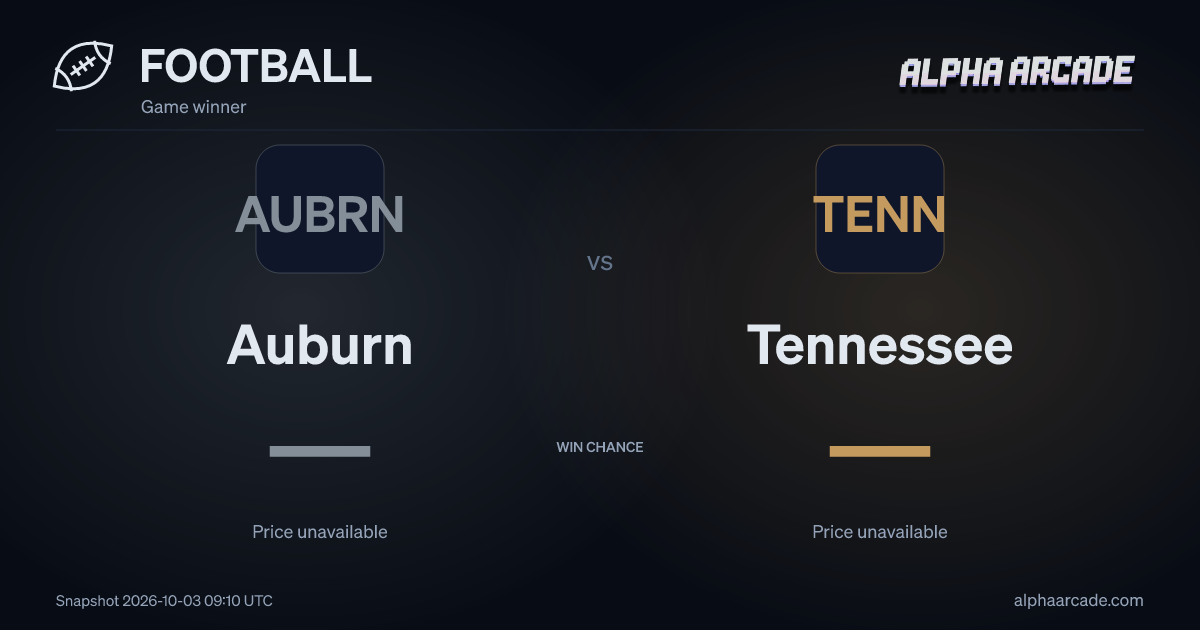 FOOTBALL: Auburn — / Tennessee —