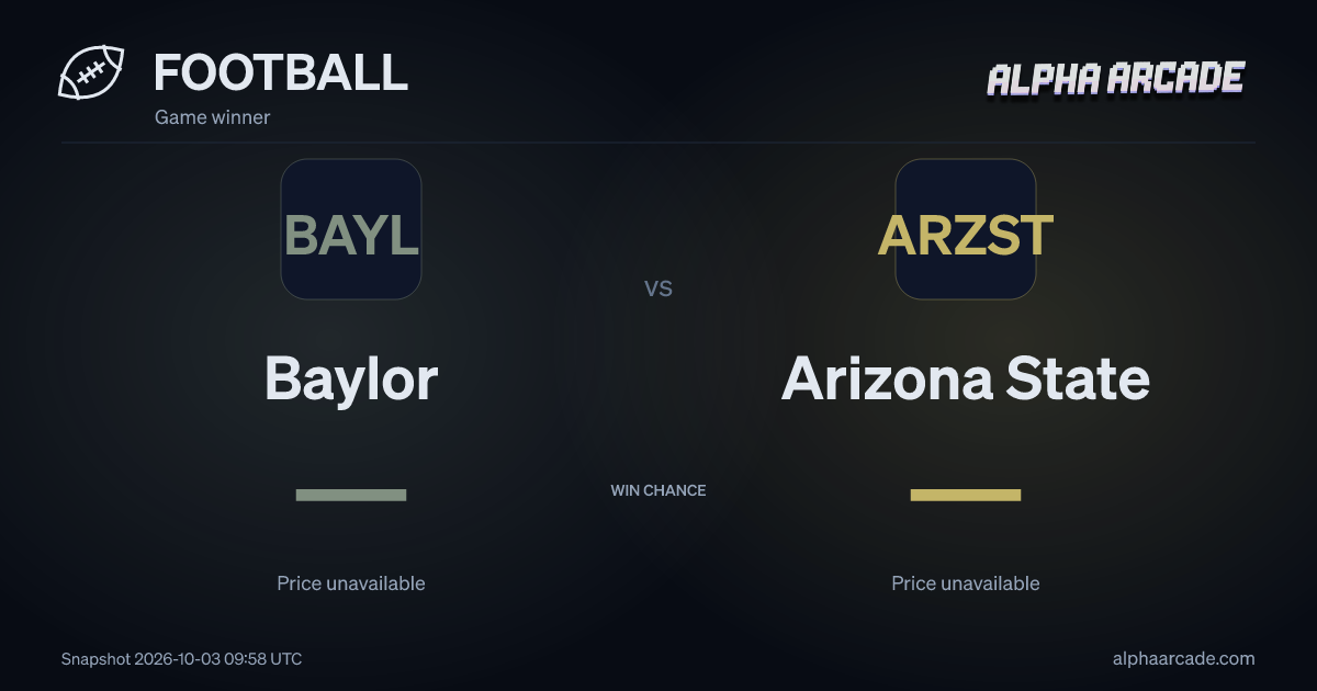 FOOTBALL: Baylor — / Arizona State —