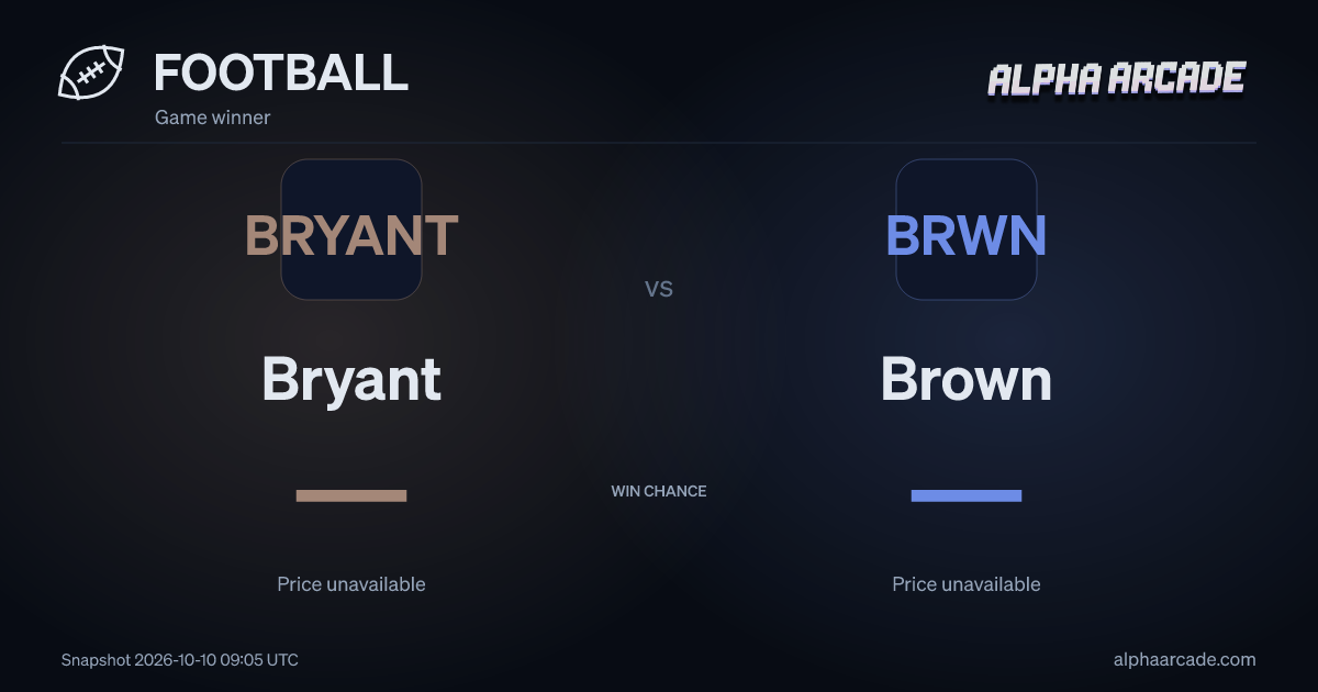 FOOTBALL: Bryant — / Brown —