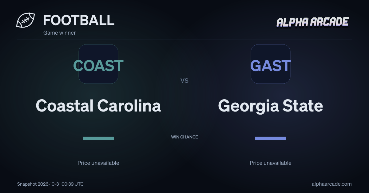 FOOTBALL: Coastal Carolina — / Georgia State —