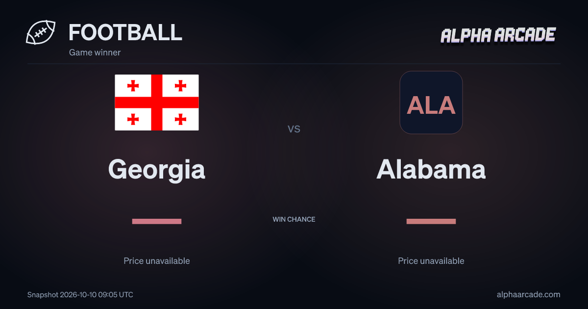 FOOTBALL: Georgia — / Alabama —