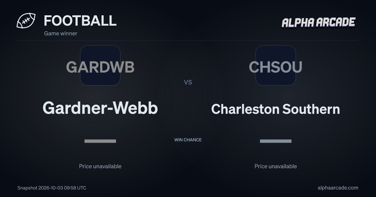 FOOTBALL: Gardner-Webb — / Charleston Southern —