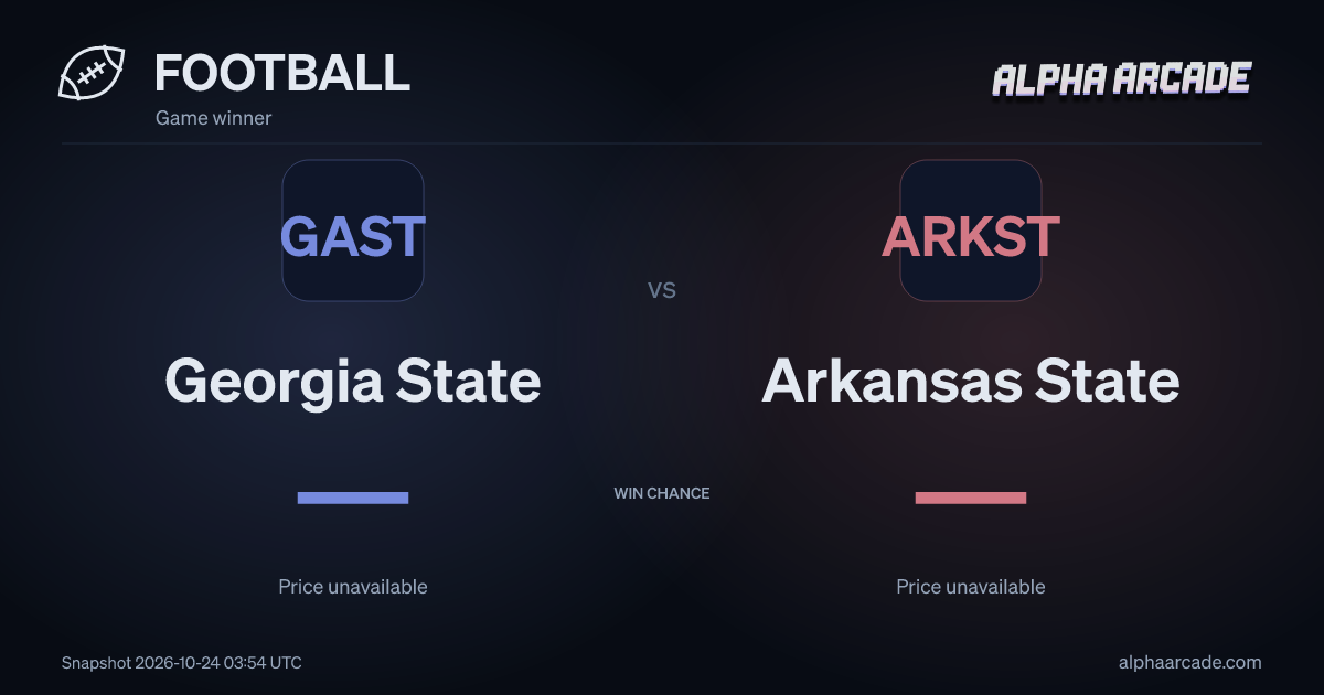 FOOTBALL: Georgia State — / Arkansas State —