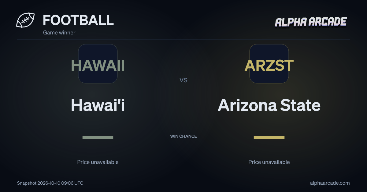 FOOTBALL: Hawai'i — / Arizona State —