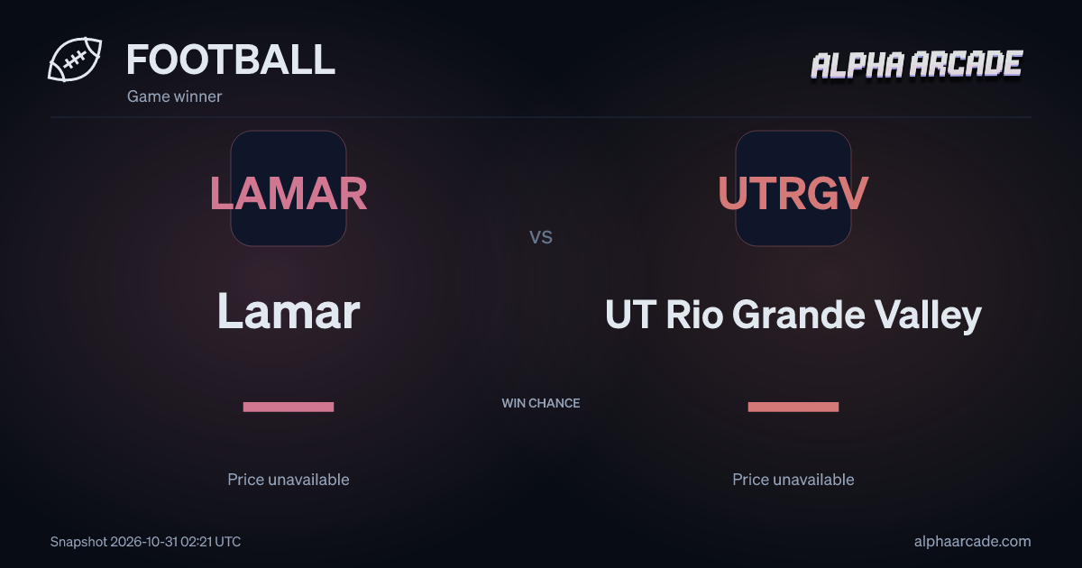 FOOTBALL: Lamar — / UT Rio Grande Valley —