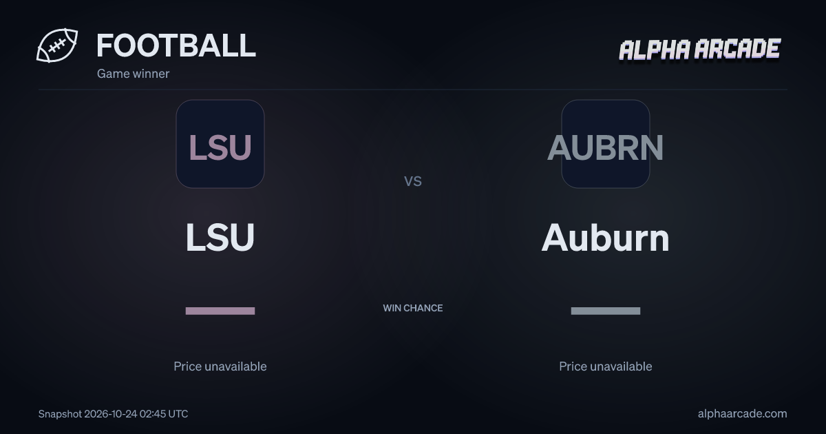 FOOTBALL: LSU — / Auburn —