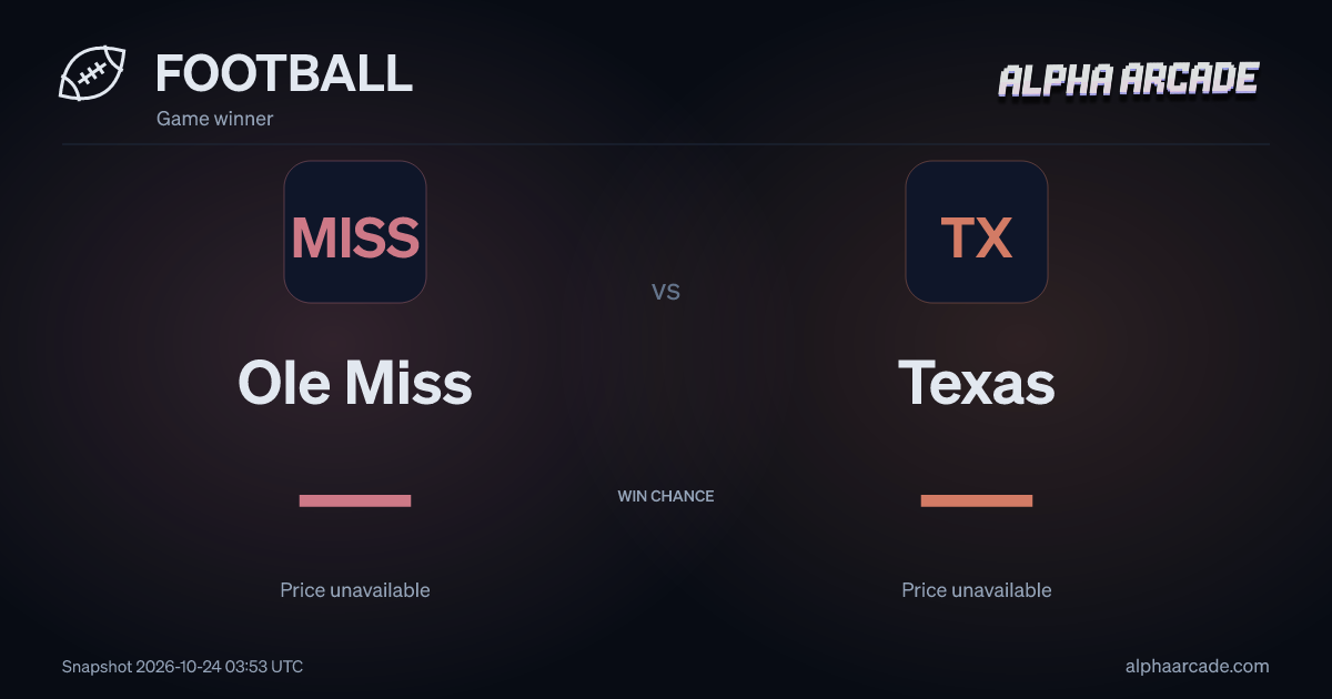 FOOTBALL: Ole Miss — / Texas —
