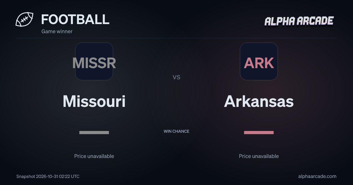 FOOTBALL: Missouri — / Arkansas —