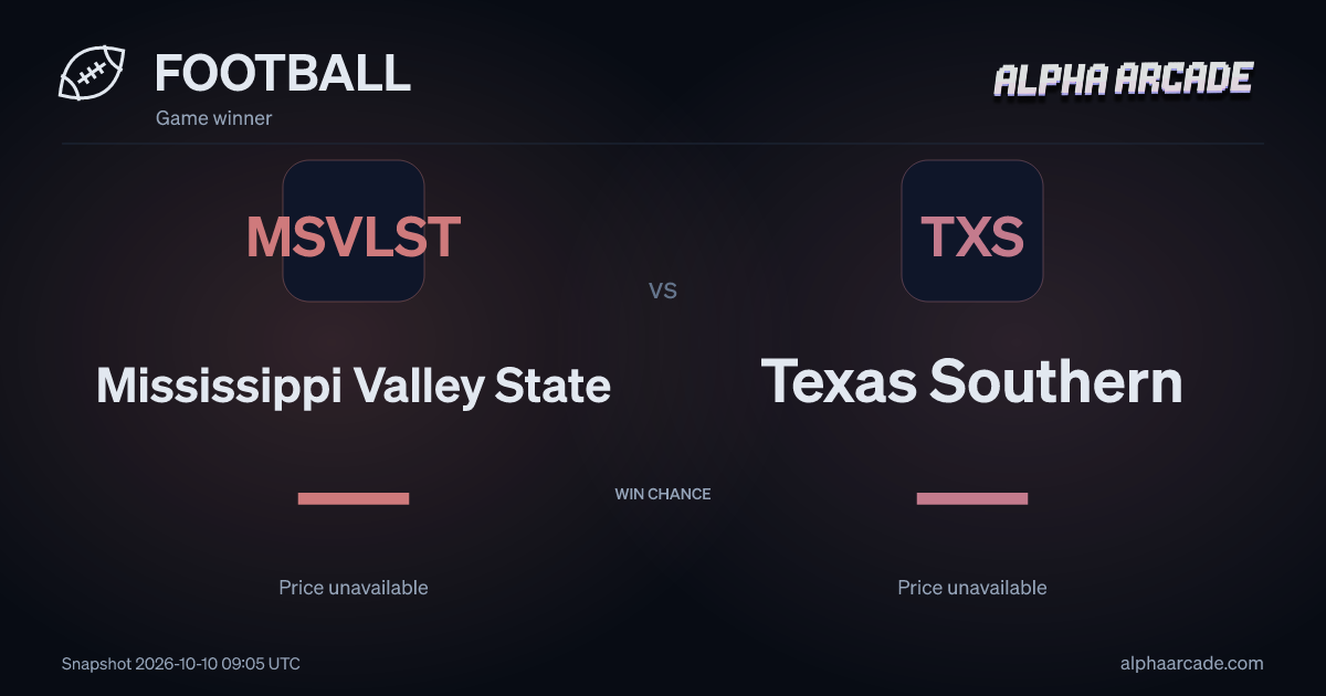 FOOTBALL: Mississippi Valley State — / Texas Southern —