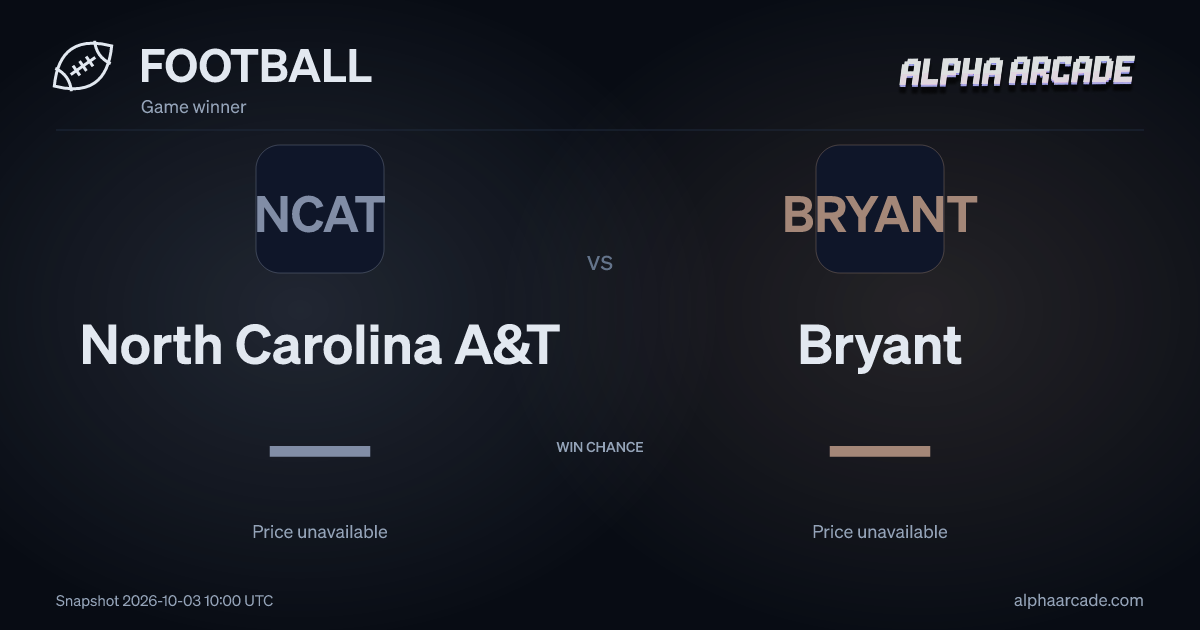 FOOTBALL: North Carolina A&T — / Bryant —