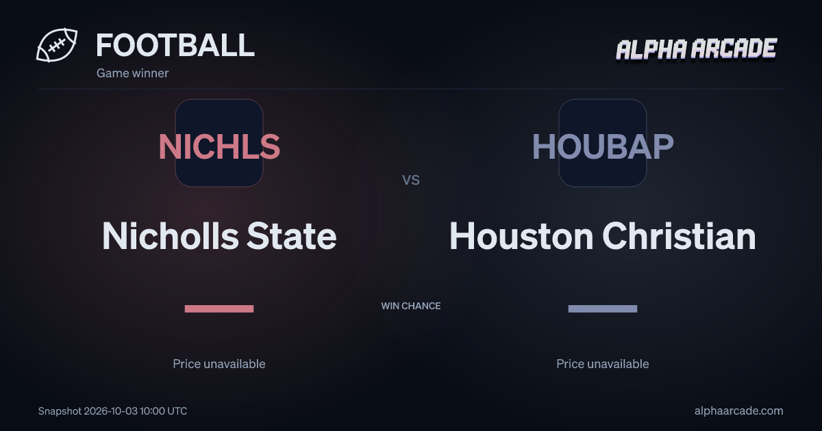 FOOTBALL: Nicholls State — / Houston Christian —