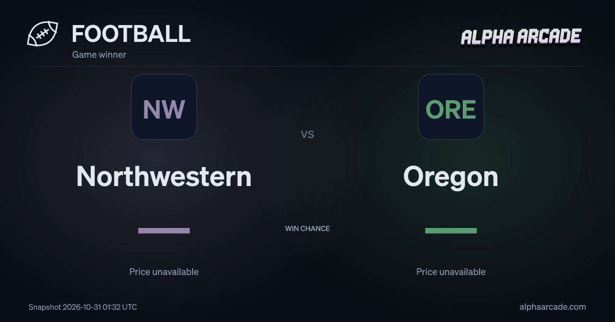 FOOTBALL: Northwestern — / Oregon —