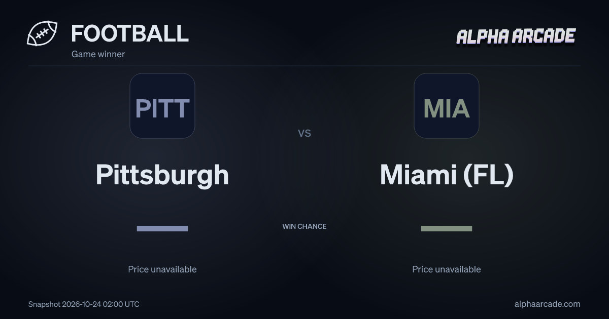 FOOTBALL: Pittsburgh — / Miami (FL) —